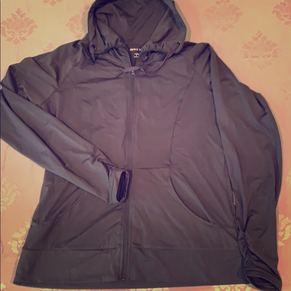 Women’s track jacket with rhinestone logo